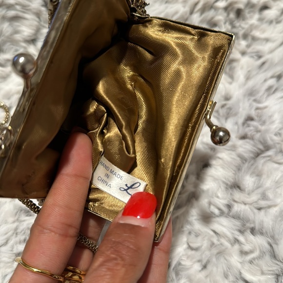 La Regale Vintage Sequin Evening Bag With Chain Strap - Picture 9 of 10